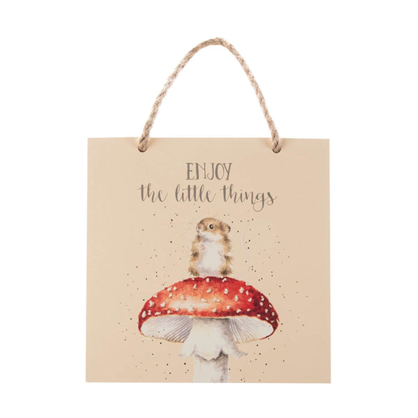 Wrendale Designs Wooden Plaque - Enjoy The Little Things