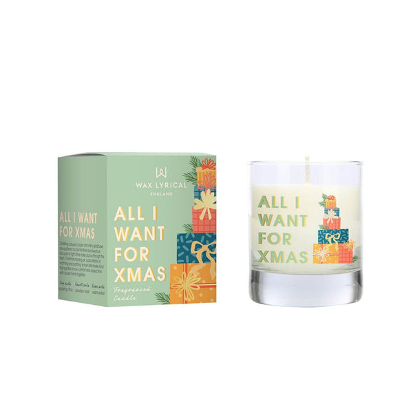 Wax Lyrical All I Want For Xmas Glass Scented Candle - Small