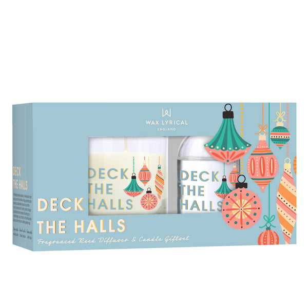 Wax Lyrical Deck The Halls Glass Scented Candle & 100ml Reed Diffuser Gift Set