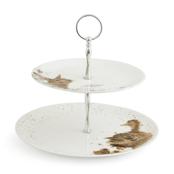 Royal Worcester Wrendale Designs 2 Tier Cake Stand