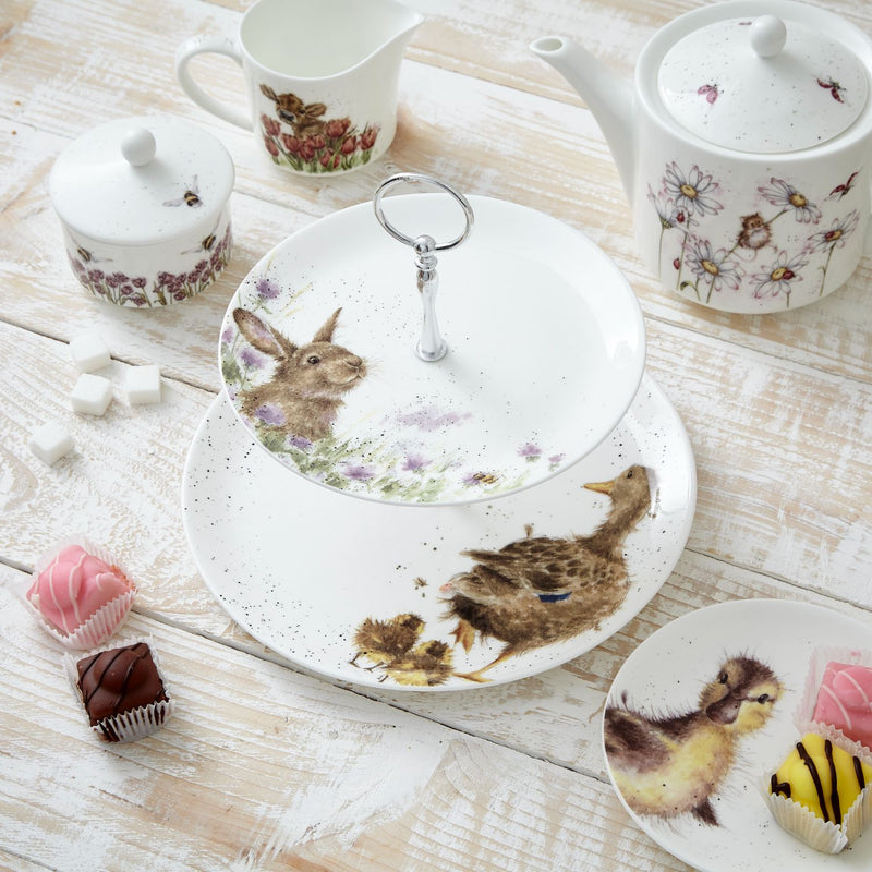 Wrendale Designs by Hannah Dale 2 Tier Porcelain Cake Stand