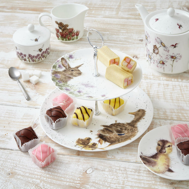 Wrendale Designs by Hannah Dale 2 Tier Porcelain Cake Stand