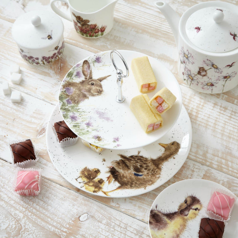 Wrendale Designs by Hannah Dale 2 Tier Porcelain Cake Stand