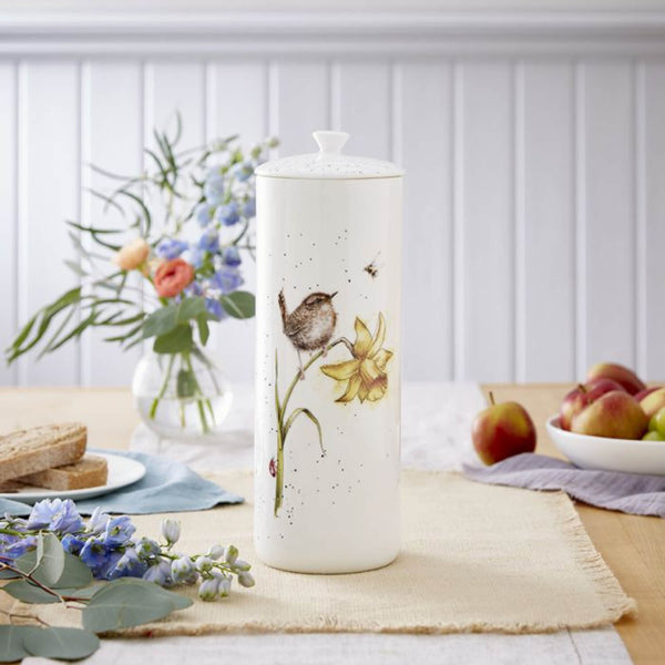 Wrendale Designs by Hannah Dale Bone China Tall Storage Jar - The Birds & The Bees