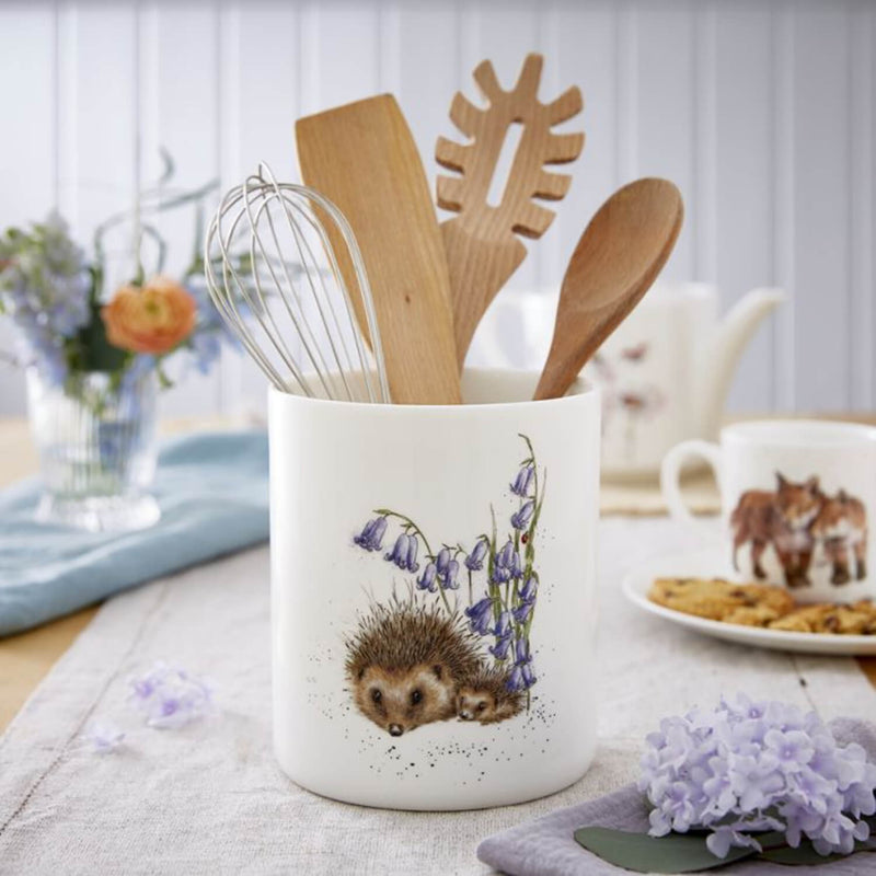 Wrendale Designs by Hannah Dale Bone China Utensil Jar - Love & Hedgehugs