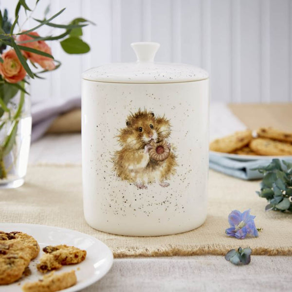 Royal Worcester Wrendale Bone China Biscuit Barrel - The Diet Starts Tomorrow