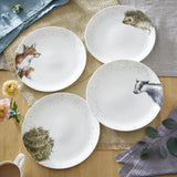 Royal Worcester Wrendale 4-Piece Dinner Plate Set - Woodland Animals