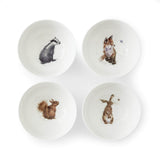 Royal Worcester Wrendale 4-Piece Deep Bowl Set - Woodland Animals