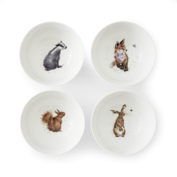 Wrendale Designs by Hannah Dale 4-Piece Deep Bowl Set - Woodland Animals
