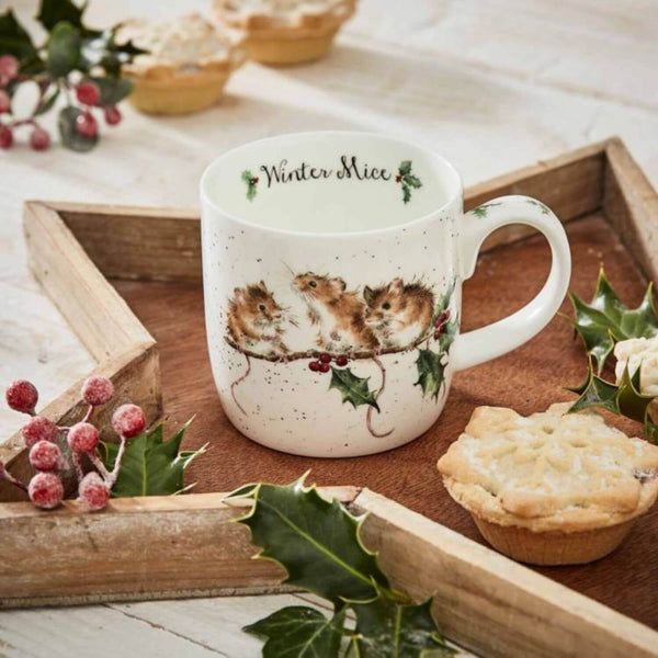Wrendale Designs Mug & Coaster Set - Winter Mice