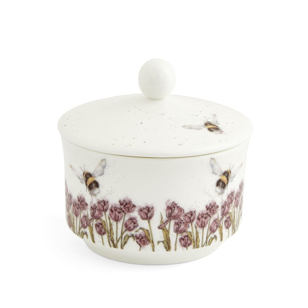 Wrendale Designs by Hannah Dale Fine China Covered Sugar Pot - Flight of the Bumblebee
