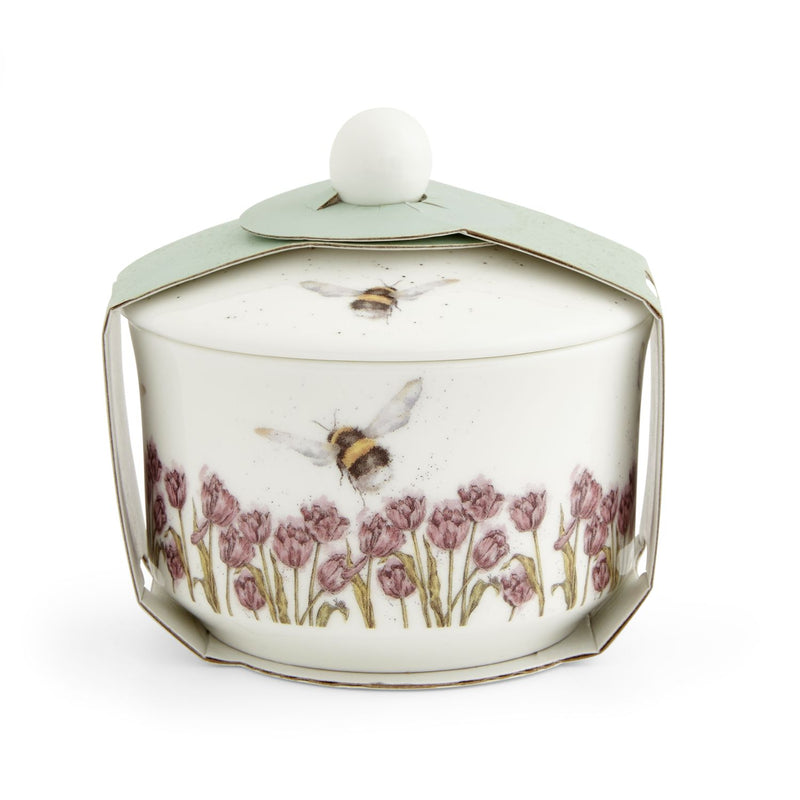 Wrendale Designs by Hannah Dale Fine China Covered Sugar Pot - Flight of the Bumblebee