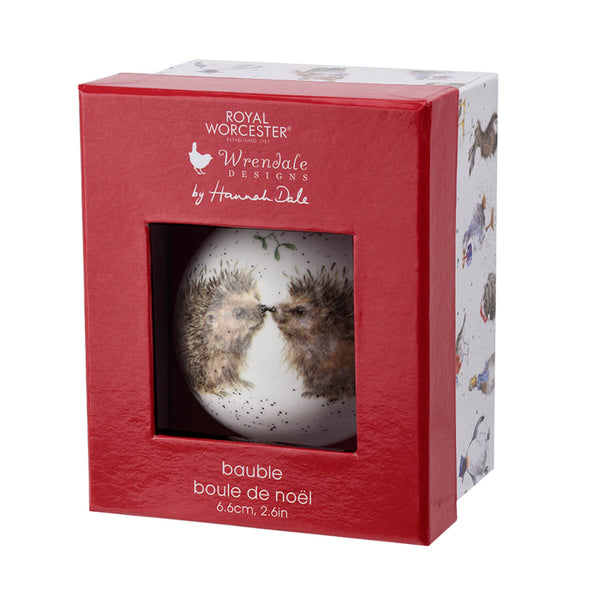 Wrendale Designs by Hannah Dale Christmas Porcelain Bauble - Hedgehogs