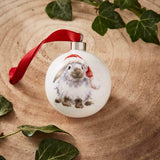 Wrendale Designs by Hannah Dale Christmas Porcelain Bauble - Ho Ho Ho