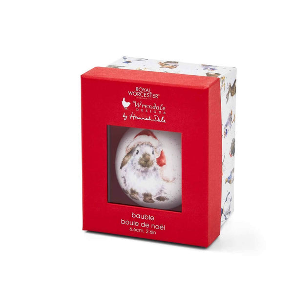 Wrendale Designs by Hannah Dale Christmas Porcelain Bauble - Ho Ho Ho