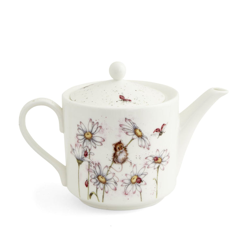 Wrendale Designs by Hannah Dale 2 Pint Teapot - Oops A Daisy