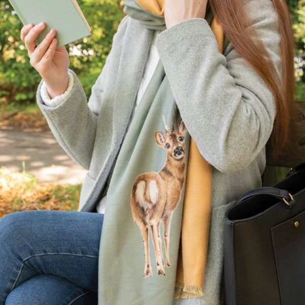 Wrendale Designs by Hannah Dale Winter Scarf - The Roe Deer