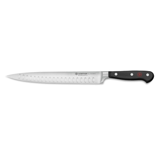 Wusthof Classic 23cm Granton Edge Carving Knife - Black