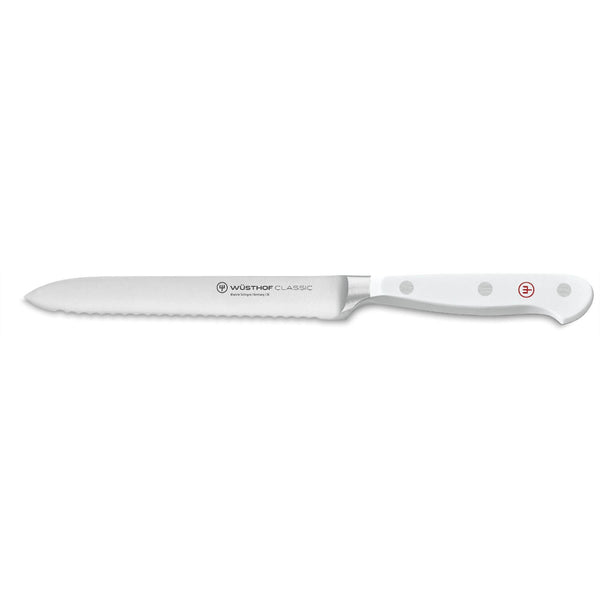 Wusthof Classic 14cm Serrated Utility Knife - White