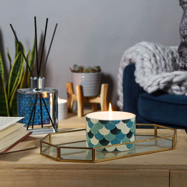 Wax Lyrical Fired Earth Medium Ceramic Candle - Assam & White Cedar