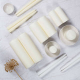 Wax Lyrical Unfragranced Ivory Pillar Candle - 7cm x 20cm