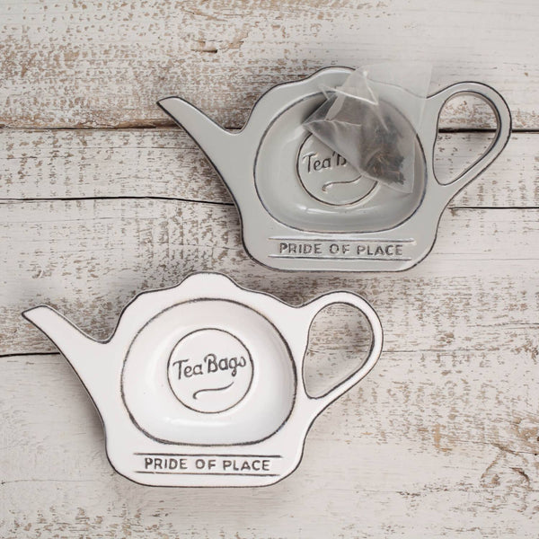 Pride of Place Vintage Tea Bag Tidy - White - Potters Cookshop