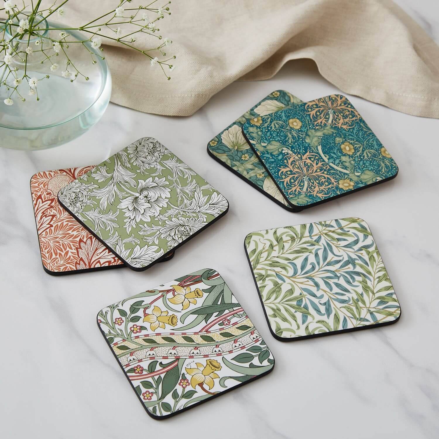 Buy Morris & Co | Set of 6 Coasters - Assorted – Potters Cookshop