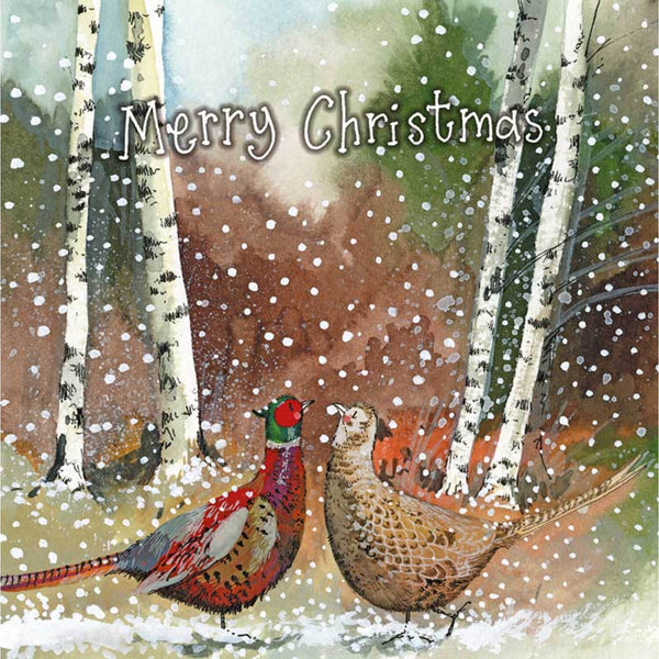 Alex Clark 8-Pack Boxed Christmas Cards - Christmas Pheasants