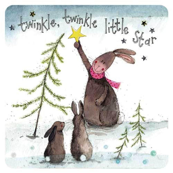 Alex Clark Christmas Coaster - Twinkle Twinkle - Potters Cookshop