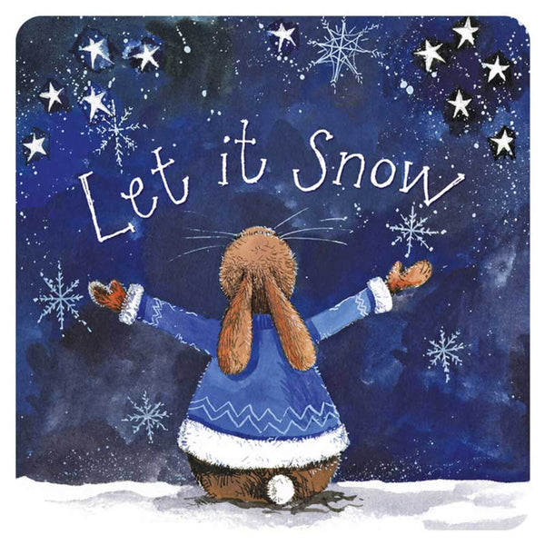 Alex Clark Christmas Coaster - Let It Snow