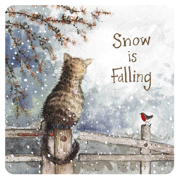 Alex Clark Christmas Coaster - Snow Is Falling
