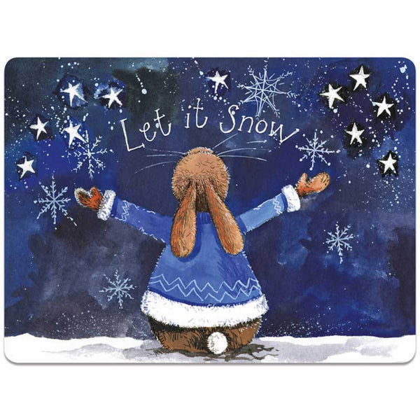 Alex Clark Christmas Placemat - Let It Snow