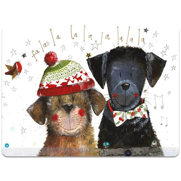 Alex Clark Christmas Placemat - Dog Singers