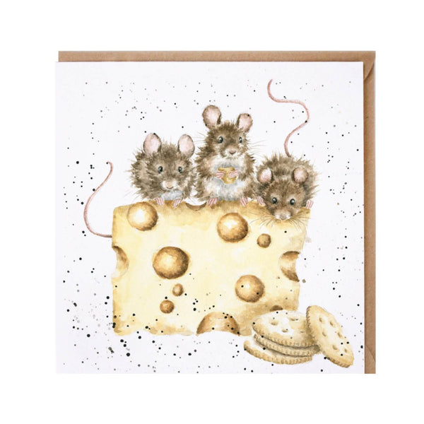 Wrendale Designs by Hannah Dale Card - Crackers About Cheese