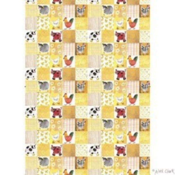 Alex Clark Tea Towel - Checkerboard Farm - Potters Cookshop