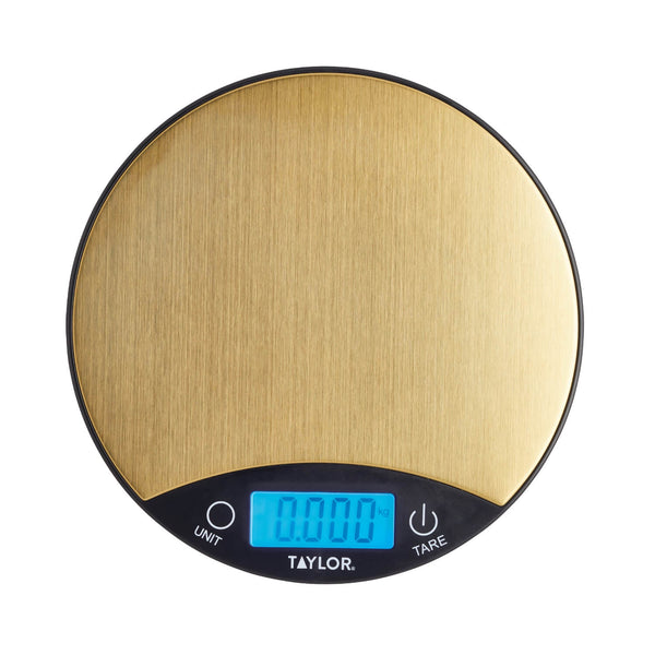 Taylor Pro Digital Dual 5kg Kitchen Scale - Brass & Black