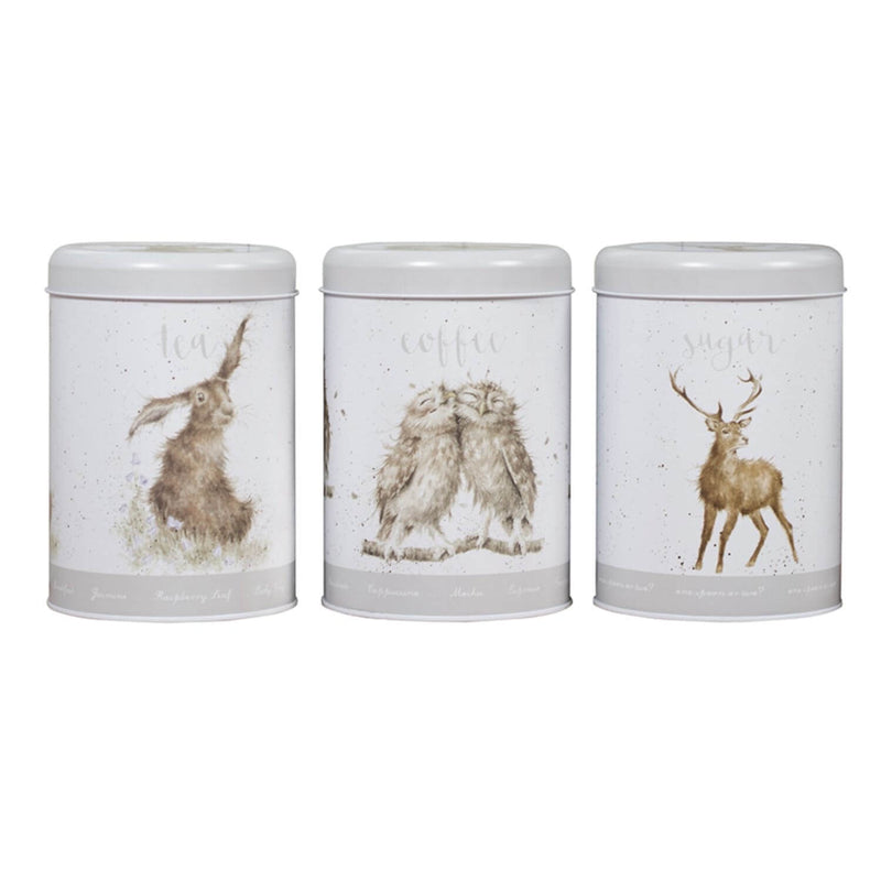 Wrendale Designs 3 Piece Tin Canister Set - Animals