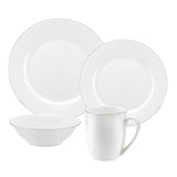 Royal Worcester Serendipity Platinum White Dinner Set - 16 Piece