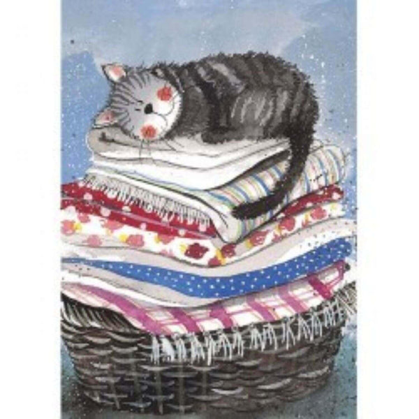 Alex Clark Tea Towel - Laundry Basket - Potters Cookshop