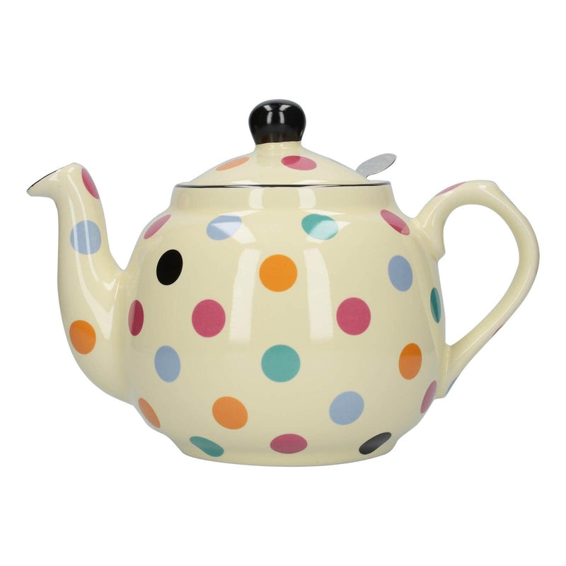 London Pottery Farmhouse 4 Cup Teapot - Multi Spot - Potters Cookshop