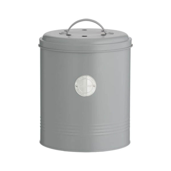 Typhoon Living 2.5 Litre Compost Caddy - Grey