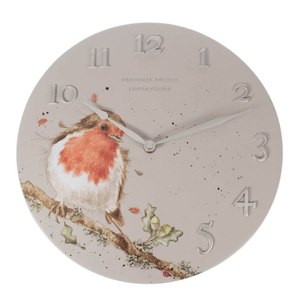 Royal Worcester Wrendale Wall Clock - Robin