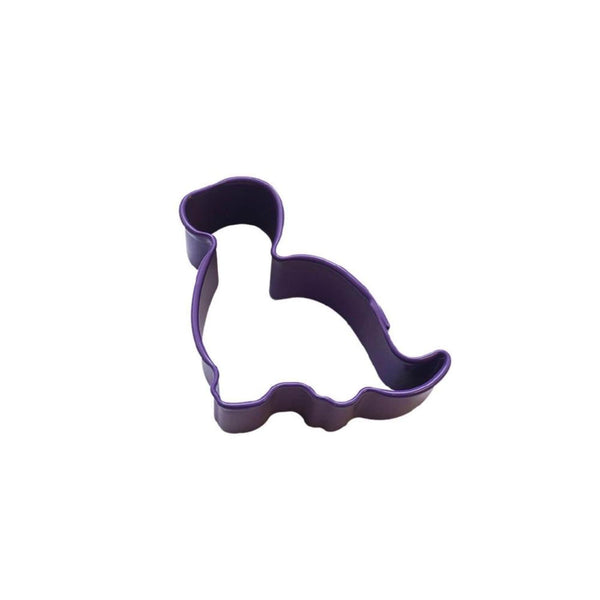 Creative Party Poly-Resin Coated Cookie Cutter Purple Mini Brontosaurus - Potters Cookshop