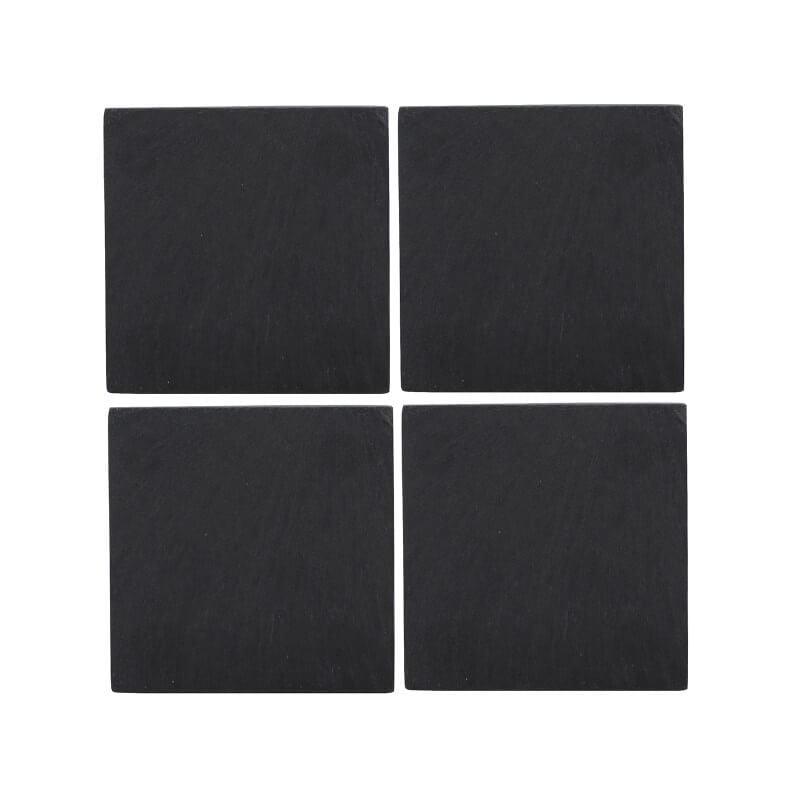 Creative Tops Naturals 4 Piece Square Coaster Set - Slate - Potters Cookshop