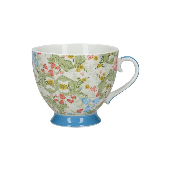 KitchenCraft 400ml Footed Mug - Dawn Floral - Potters Cookshop