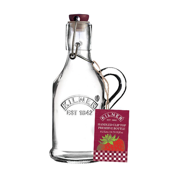 Kilner Glass Handled Clip Top Bottle - 200ml - Potters Cookshop