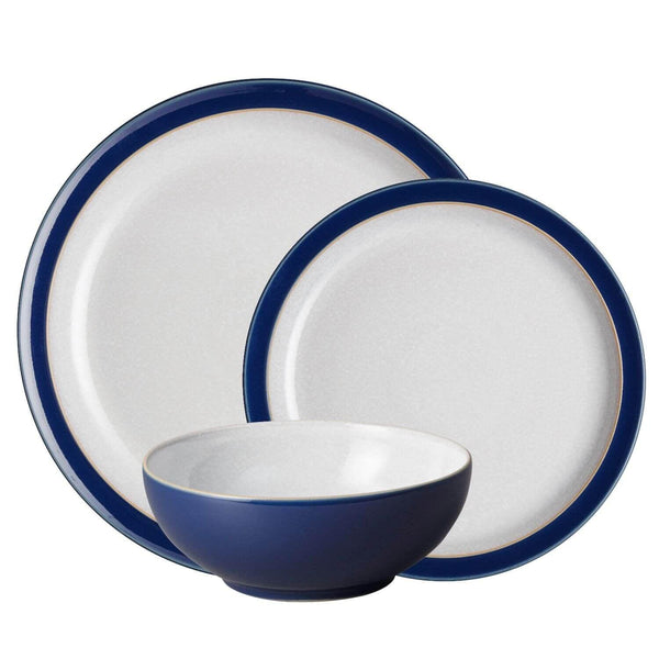 Denby 12 Piece Elements Dinnerware Set - Dark Blue - Potters Cookshop