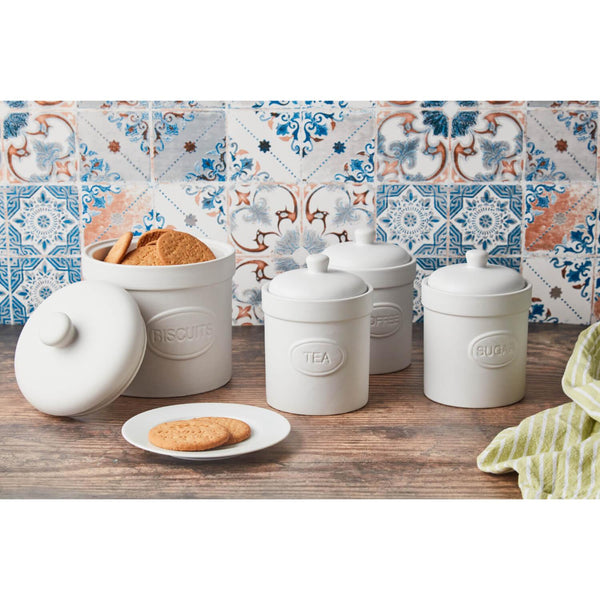Bia International Garlic Storage Jar - Matte White - Potters Cookshop