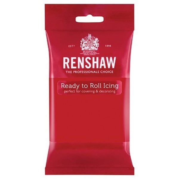 Renshaw 250g Ready to Roll Fondant Icing - Poppy Red - Potters Cookshop