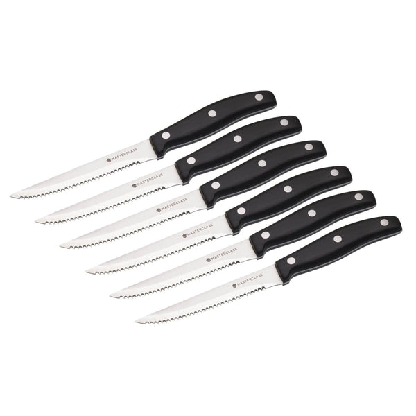 MasterClass Deluxe Steak Knife Set - 6 Piece - Potters Cookshop